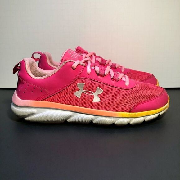 Girls UNDER ARMOUR Assert 8 Pink Running Shoes / Size 7Y - Picture 2 of 10